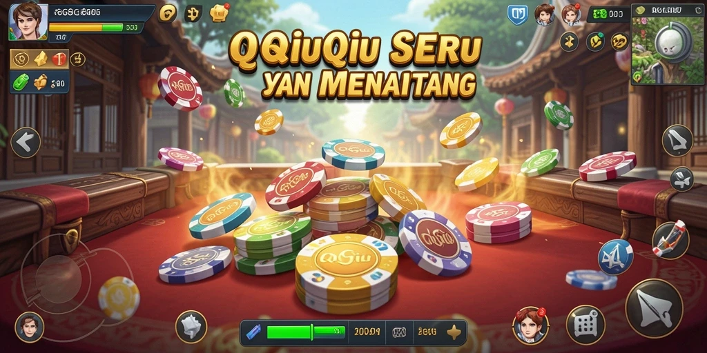 Screenshot gameplay 8G8G yang menunjukkan serunya bermain QiuQiu.