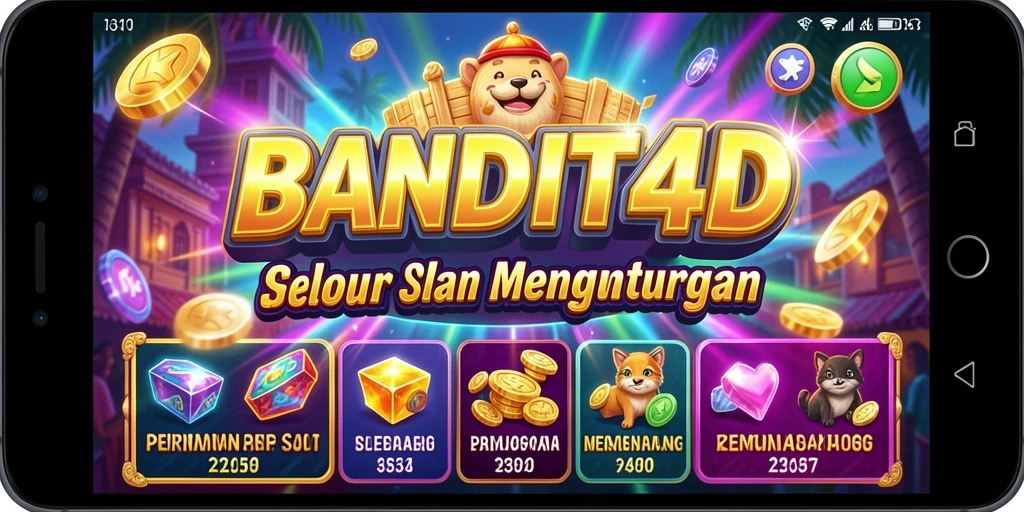 Tampilan menarik dari gameplay Slot BANDIT4D yang mendebarkan.