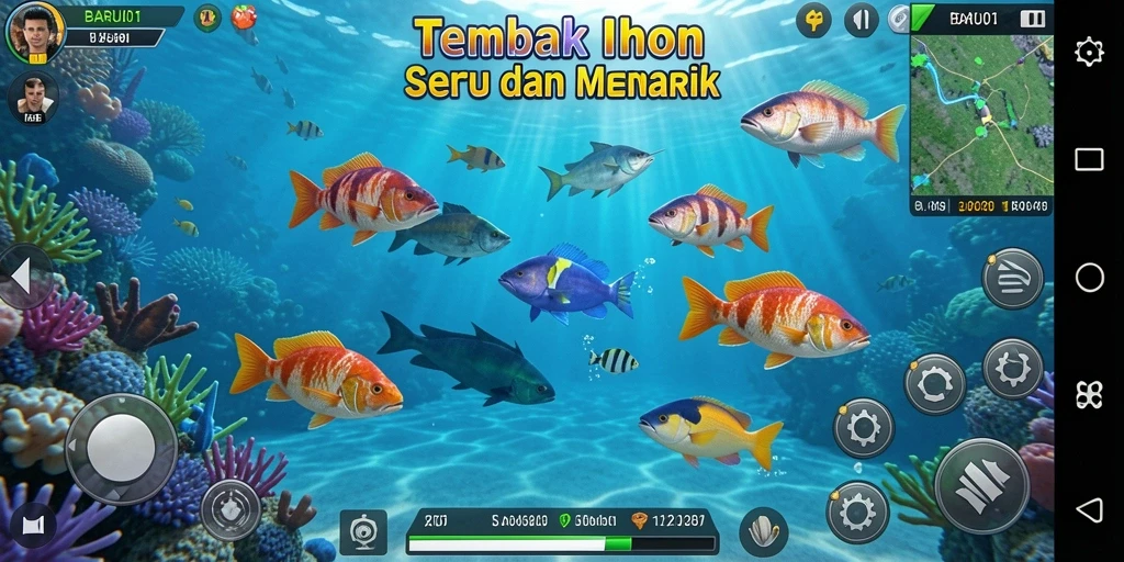 Menangkap ikan besar di dunia bawah laut BARU01.