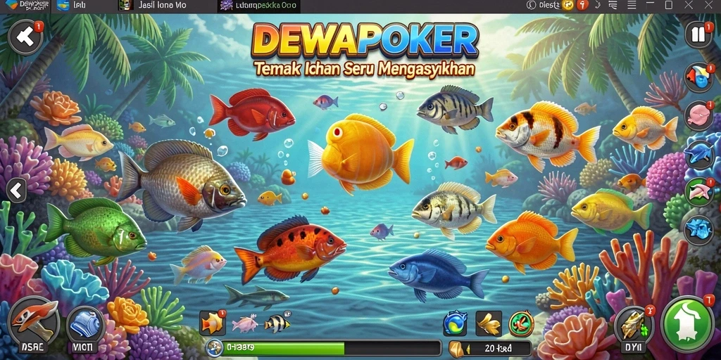 Gameplay Tembak Ikan yang seru dan penuh warna di DEWAPOKER.