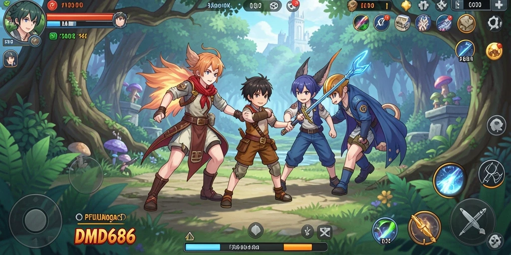 Tangkap layar DMD686 menampilkan aksi pertarungan mendebarkan dalam dunia anime.