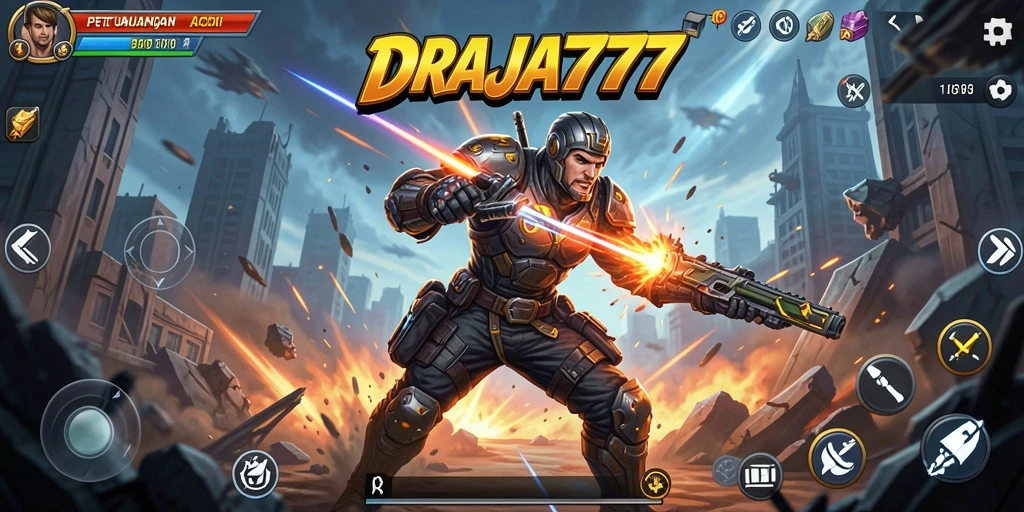 Tampilan gameplay DRAJA777 yang penuh aksi dan mendebarkan.