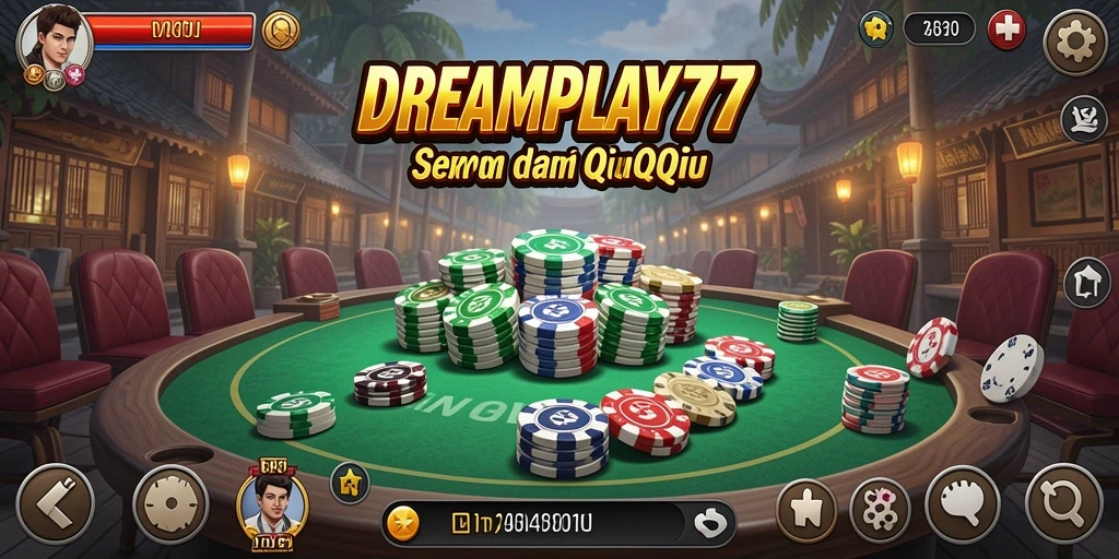 Screenshot utama yang menampilkan gameplay seru QiuQiu.
