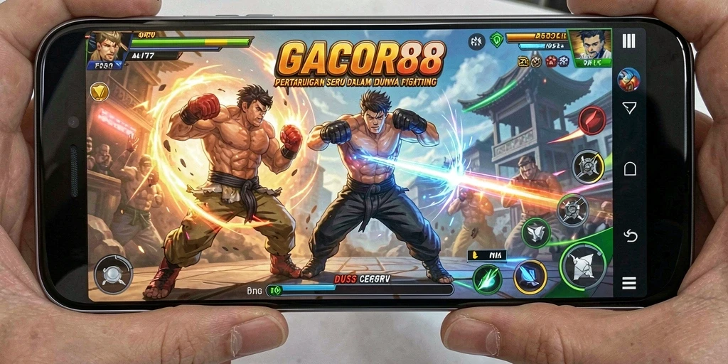 Screenshot dari gameplay GACOR88 menunjukkan aksi pertarungan yang mendebarkan.