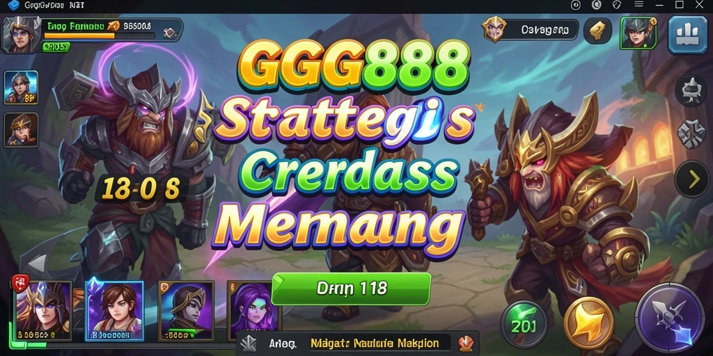 Screenshot gameplay GGG888 dengan strategi taktis dalam pertempuran.