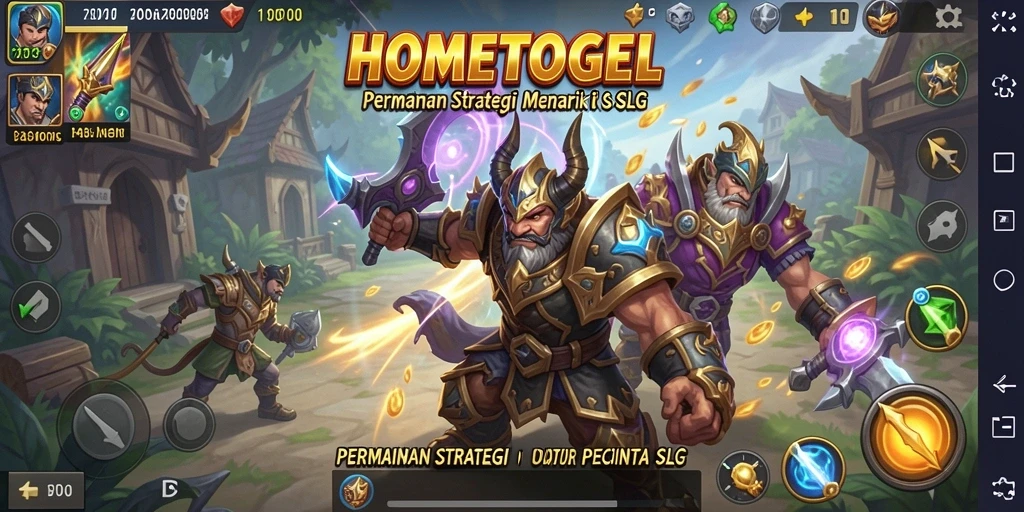 Tampilan aksi seru dan strategi cerdas dalam HOMETOGEL.