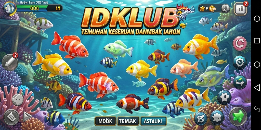 Tangkapan layar gameplay seru dalam IDKLUB Tembak Ikan.