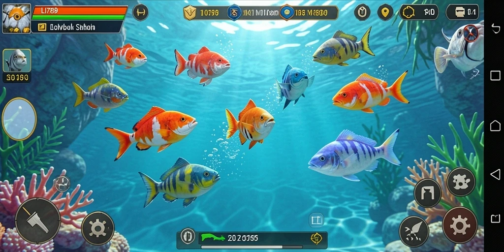 Screenshot LI789 menunjukkan aksi seru dalam menangkap ikan.