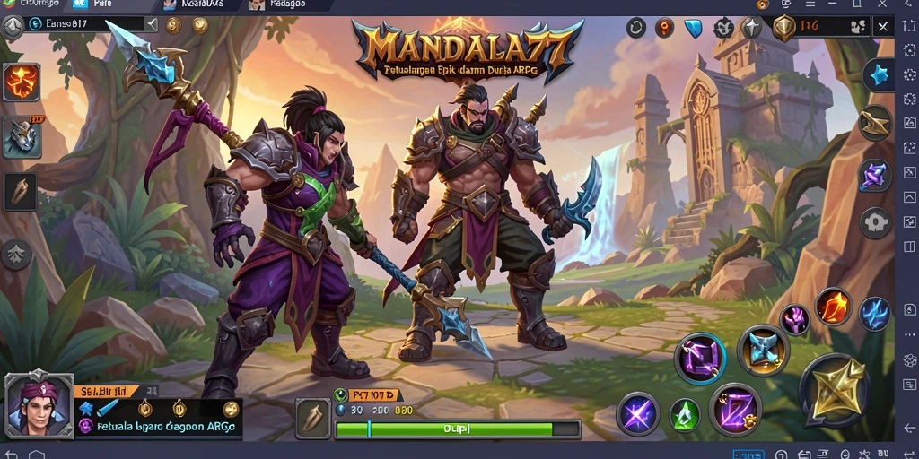 Gameplay seru MANDALA77 yang penuh aksi dan petualangan.