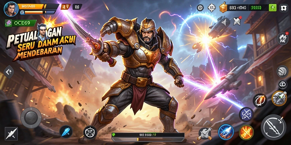 Tampak gameplay OCE69 dengan aksi yang mendebarkan.