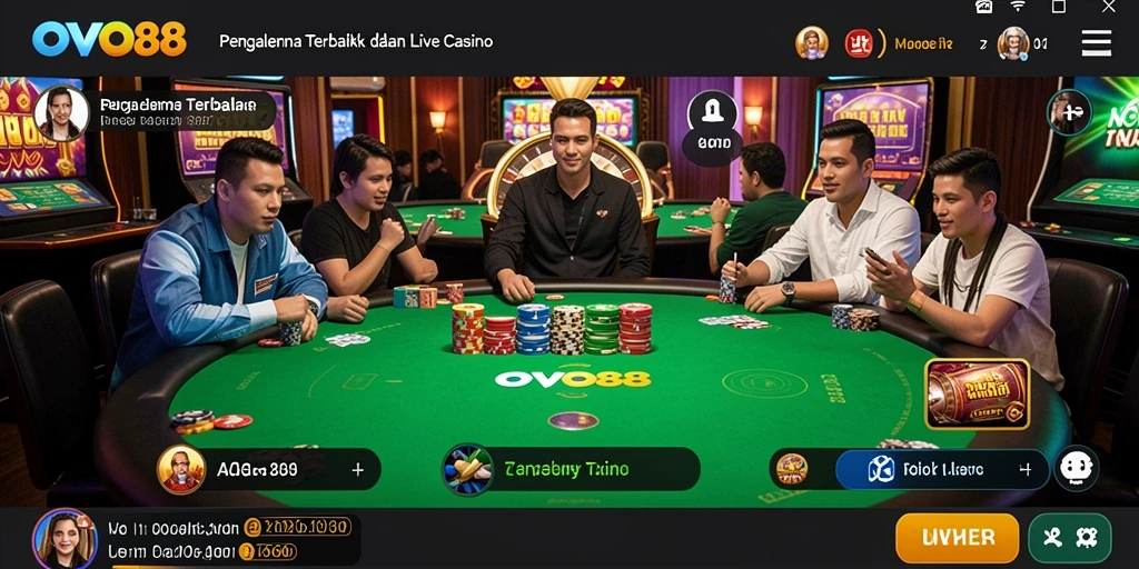 Tampilan gameplay menarik di OVO88 untuk Live Casino.