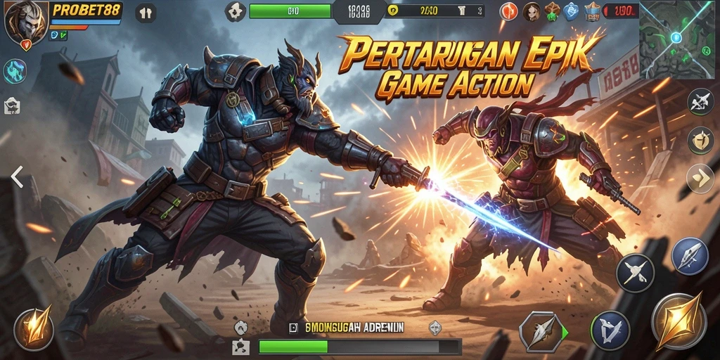 Tampilan aksi seru dalam gameplay PROBET88 yang penuh tantangan.
