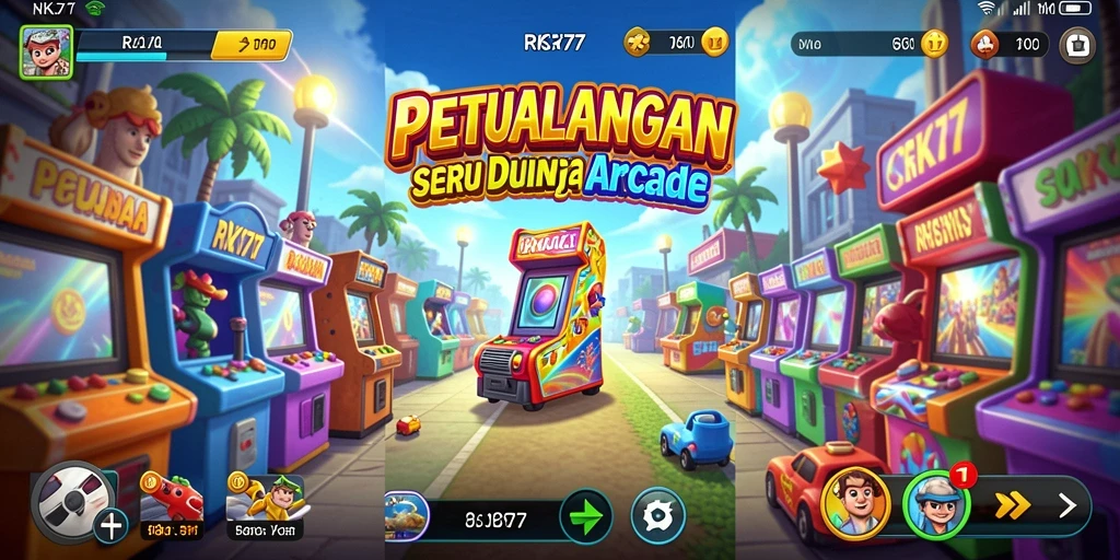 Tampilan utama gameplay RK77 dengan aksi seru dan tantangan menarik.