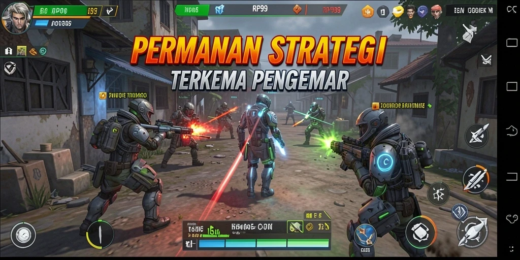 Tangkapan layar utama RP99 saat menampilkan momen strategis yang krusial.