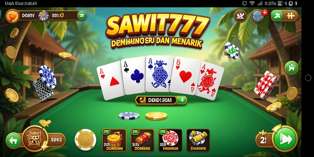 Screenshot gameplay SAWIT777 menampilkan keseruan permainan Domino.