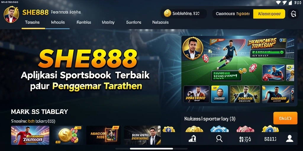 Tampilan menarik dari gameplay Sportsbook di SHE888.