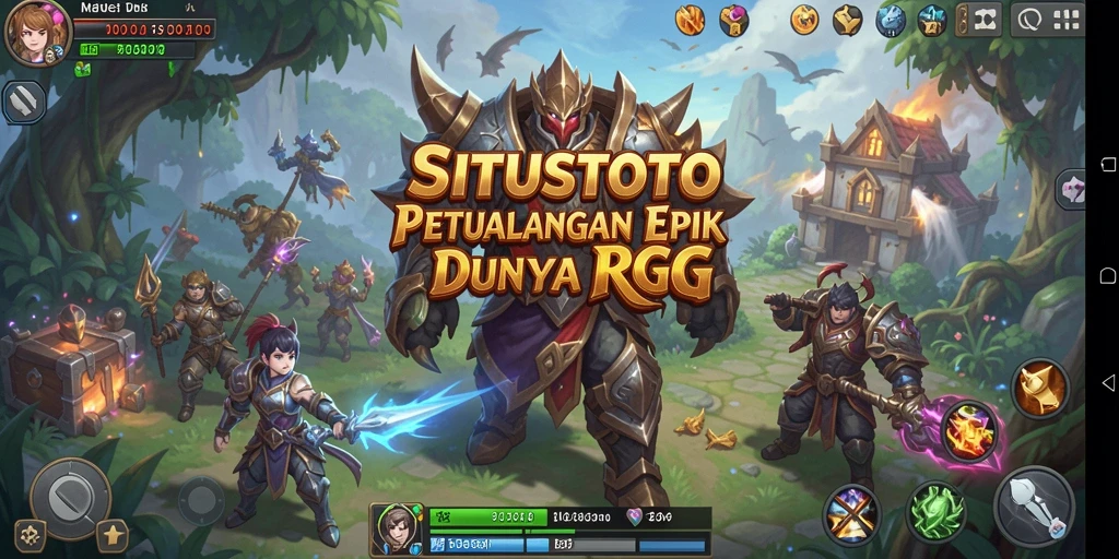 Tampilan gameplay RPG yang mendebarkan dan penuh aksi.