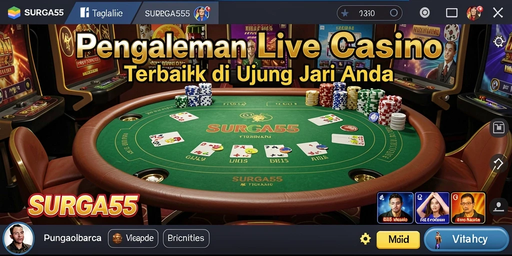 Tampilan menarik dari gameplay Live Casino di SURGA55.