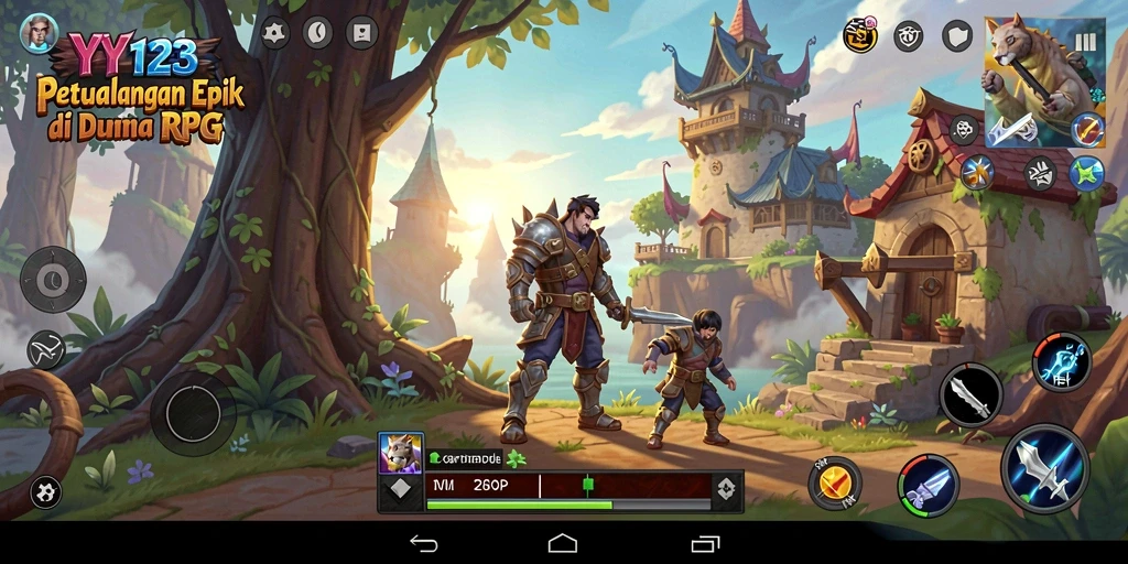 Tangkapan layar dari gameplay seru RPG YY123.