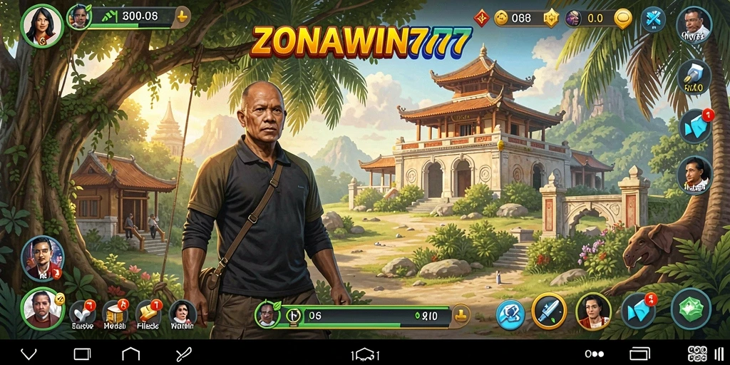 Tangkapan layar ZONAWIN777 menunjukkan gameplay simulasi yang imersif.